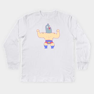 Macho Bird Kids Long Sleeve T-Shirt